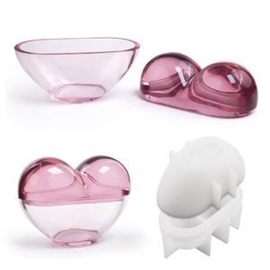 Love Heart Storage Box Storage <b>Jar</b> Candle Cup Epoxy Resin Candle Silicone Mold - Product Image 2