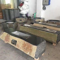 Meja Perapian Batu Rustic untuk Luar Ruangan, Pembakaran Kayu, Berdiri Sendiri untuk Pemanasan Luar Ruangan