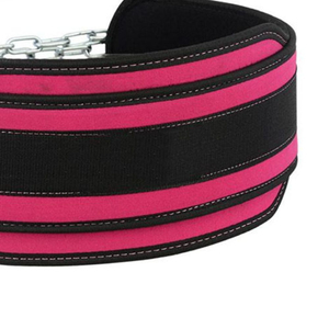 Cinturón de Soporte Lumbar Ajustable Rosa y Negro para Levantamiento de Pesas y Entrenamiento de Fuerza, Cierre de Gancho y Bucle, Protector de Palma Unisex - Product Image 5