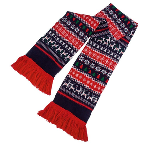 Women's Long <b>Knitted</b> Scarf Printed <b>Animal</b> <b>Pattern</b> Thermal Insulation Winter Warm Accessory Classic Style Acrylic Material - Product Image 6