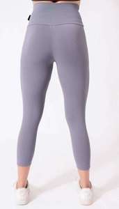 Leggings de yoga taille haute longueur cheville avec logo thermocollé, en Spandex et Polyester, sans couture, extensibles dans les quatre sens - Product Image 2