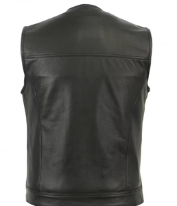 Chaleco de Cuero Transpirable y Resistente al Viento para Hombre, Diseño Personalizado, Logotipo Privado, Precio Bajo, Todas las Tallas, Estilo Desgastado, Estilo Motero - Product Image 3