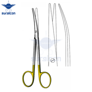 Tijeras Quirúrgicas de Carburo de Tungsteno TC Gold, Curvas y Delgadas, de 16 cm (6-1/4 Pulgadas), Marca Lexer Fino, de Acero Inoxidable - Product Image 3