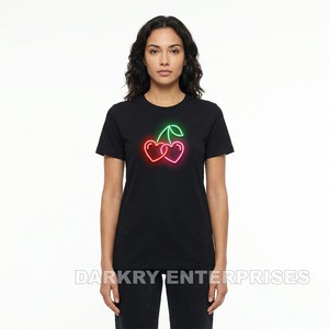 Fabricante de Camisetas Personalizadas para Mujer, Camiseta de Algodón Color Durazno con Estampado de Sello de Cera en Forma de Corazón, Impresión en Serigrafía al por Mayor, Marca Privada, OEM, Directo de Fábrica - Product Image 5