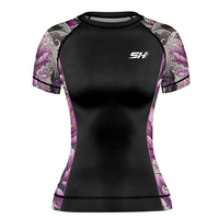 Maillot de bain Rash Guard pour femmes, haute performance, haut de surf, compression, entraînement fitness, matière durable, coupe confortable