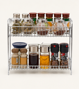 Factory Direct Multi Tier Countertop Organizer Multipurpose <b>Kitchen</b> <b>Storage</b> Shelf with Open Wire Basket Design for Pantry <b>Rack</b> - Product Image 1