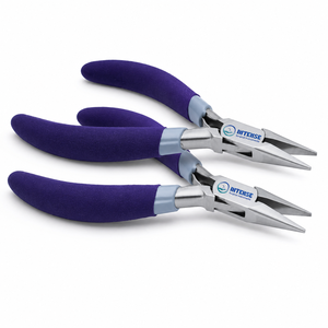 Pince à bec rond professionnelle pour la fabrication de bijoux, pince de précision pour la mise en boucle de fils et la perlage, avec poignée ergonomique - Product Image 2