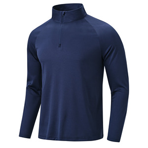 <b>Men</b>’s Golf Quarter Zip <b>Jacket</b> Long Sleeve Sports Pullover Stand Collar Custom Logo Golf Apparel Wholesale Manufacturer - Product Image 1