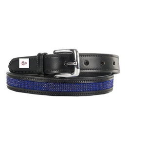 Ceinture en cuir brillant de haute qualité avec des produits de cheval de bande de pierre de paillettes d'or rose - Product Image 4