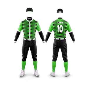 Ensemble de maillots de baseball personnalisés pour hommes, noir, bleu, blanc, polyester sublimé, évacuation de l'humidité, manches longues, toutes saisons, taille adulte - Product Image 4