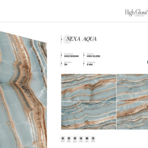 คอลเลคชั่นกระเบื้องพอร์ซเลนขัดเงาสีสดใส ขนาด 800x1600 1200x1800 750x1500 มม. ออกแบบมาเพื่อให้ได้ความเงางามทันสมัย พร้อมโครงสร้างที่แข็งแรงทนทาน - Product Image 1