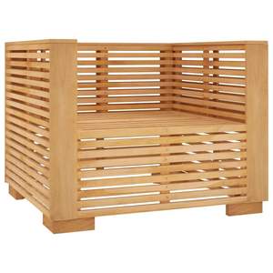 Sillón de Jardín Gris Oscuro con Madera Natural, Muebles Elegantes para Exteriores - Product Image 6