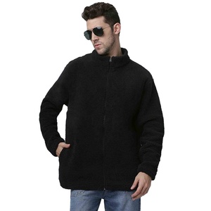 Vente chaude Polyester Sherpa Full Zip Polaire Sweats Coupe régulière Entonnoir Cou Stand Logo Brodé Personnalisé Hiver Fermeture Éclair OEM - Product Image 1