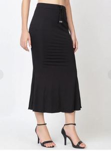 High Quality Women Fishstyle Ankle-Length Elegant Regular Waistline Summer Wear Solid Pattern 120g Fabric Quick Dry Skirt - Product Image 2