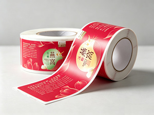 Etiqueta Autoadhesiva Rectangular Impermeable para Nido de Pájaro, Impresión Offset en Papel, 3 Pulgadas de Diámetro Central Etiqueta para Envases de Alimentos - Product Image 1
