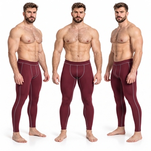 Leggings de Yoga Largos para Hombre, Compresivos, de Secado Rápido, para Entrenamiento, de Spandex y Poliéster, Marca OEM - Product Image 5