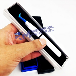 Pinzas para Extensión de Pestañas RMI con Punta de Plasma Blanca a Azul, las Mejores Puntas de Fibra de Acero Inoxidable para Uso en Volumen de Pestañas Postizas y Cejas - Product Image 5