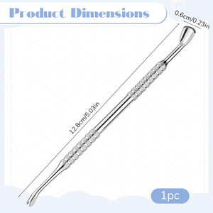 Herramienta Profesional para Cutículas en Forma de V, 2 en 1, de Acero Inoxidable, Recortador de Piel Muerta, Removedor de Cutículas, Herramienta para el Cuidado de las Uñas, Empujador de Cutículas para Manicura - Product Image 2