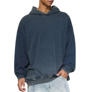 Sudadera con Capucha Personalizada de Felpa Francesa Gruesa, Estilo Casual, Sin Cordones, Sin Bolsillos, Degradado, Vintage, Lavado Ácido - Product Image 5