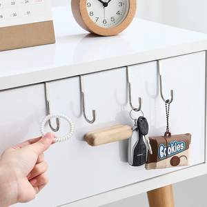 Ensemble de crochets de porte en acier inoxydable, crochets de suspension polyvalents pour serviettes, sacs, vêtements, cuisine - Product Image 4