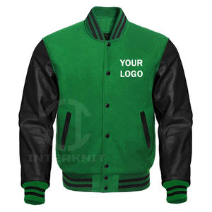 Veste universitaire personnalisée avec logo pour hommes, service OEM, veste de baseball vintage brodée, vente en gros - Product Image 1