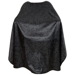 ผ้าคลุมตัดผมโพลีเอสเตอร์กันน้ำระดับมืออาชีพ พิมพ์ลายแบบซับลิเมชั่นตามสั่ง ปิดคอได้ ขนาดใหญ่ สำหรับช่างทำผม - Product Image 3