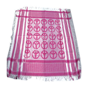 Pañuelo Keffiyeh Árabe Premium Ligero con Diseño Cuadrado a Cuadros y Pata de Gallo, con Símbolo de Paz, 100% Algodón Transpirable para el Desierto - Product Image 5