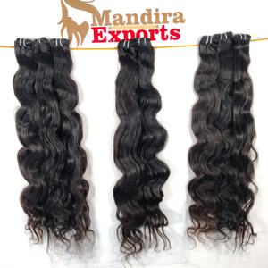 100% brut non transformé vierge couleur naturelle soyeuse Bodywave cuticule aligné Remy Extensions de cheveux Indian Temple Source vague naturelle - Product Image 3