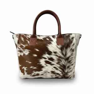 Sac fourre-tout en cuir véritable OEM avec poils, pour femme, en cuir de vachette de luxe, avec broderie et fermeture éclair, portable LHTB-0116 - Product Image 6