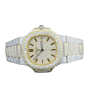 Reloj Moissanite increíble para hombre a la moda y con estilo Reloj ostentoso de lujo totalmente helado para un estilo y brillo definitivos - Product Image 1