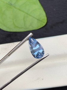 Aigue-marine bleue naturelle taille poire, pierre de naissance de mars, qualité excellente et rare, pierre précieuse en vrac certifiée par un tiers pour bijoux fins - Product Image 3