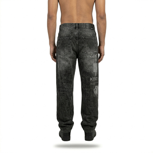 Jeans Anchos Oversize para Hombre, Pantalones Vaqueros Holgados Estilo Urbano, 100% Algodón, Lavado Vintage de Otoño, Pierna Ancha, Personalizados OEM ODM al por Mayor - Product Image 5