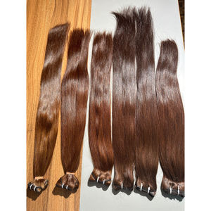 Precio al por mayor, cabello liso de hueso, 100% cutículas crudas alineadas, cabello Remy Virgen sin procesar, extensiones sin enredos, cabello indio - Product Image 2