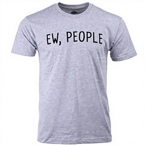 T-shirt pour homme de haute qualité avec design de personnage imprimé sur mesure, 100% polyester, manches courtes, coupe classique, jersey gris en coton court - Product Image 1