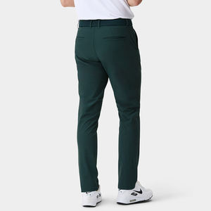 Pantalones de Golf para Hombre, Color Verde Oscuro, Tejido de Secado Rápido, Estilo Casual con Cierre de Botones - Product Image 2