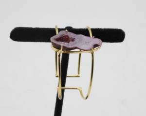 Druzy Cuff <b>Bangles</b> with German <b>Silver</b>, Adjustable Druzy Stone Open Cuff <b>Bracelet</b>, Fashion Gemstone <b>Bangle</b> Jewelry for Women - Product Image 2