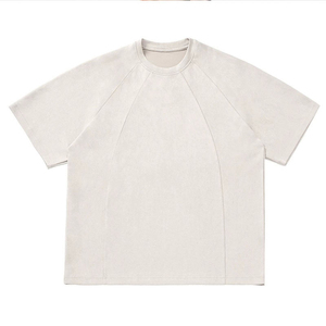 เสื้อยืดโอเวอร์ไซส์สไตล์วินเทจขาดๆ สำหรับผู้ชาย สตรีทแวร์ ผ้าฝ้ายฟอกสี แขนสั้น ทรงหลวม แฟชั่นลำลอง ฤดูร้อน - Product Image 6