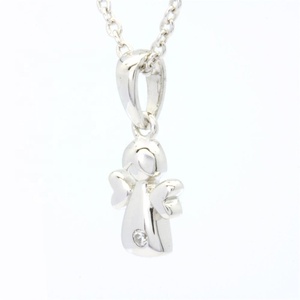 Collar con Colgante de Ángel en Plata de Ley Hecho a Medida, Joyería de Moda con Baño de Rodio y Circonita como Piedra Principal, Set de Regalo - Product Image 2