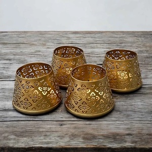 Handmade Glass Candle <b>Stand</b> Gift Luxury Empty Glass Candle Holder Container Cracked Mosaic Disco Candle Jar - Product Image 1
