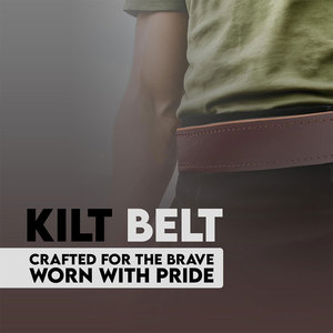 Cinturones Tradicionales Escoceses de Tartán Marrón Liso, 100% Cuero de Alta Calidad, Cinturones para Kilt Highlanders, OEM ODM - Product Image 6