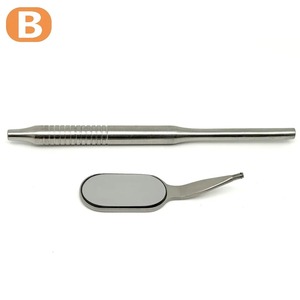 Espejo Dental con Empuñadura Moleteada Plateado, Instrumento Quirúrgico Manual Clase I - Product Image 2