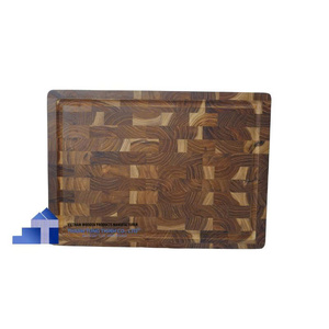 Wooden Rectangle Cutting Board Handmade Kitchen Gadget Storage Holder Single Tier - Product Image 2