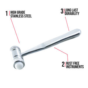 Kit chirurgical orthopédique Dentic Implants 2026 avec marteau manuel en acier, osteotome d'élargissement de la calotte osseuse, et burins à os certifiés CE - Product Image 5