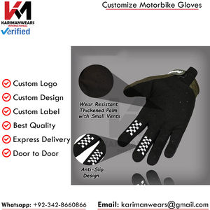 Guantes de Motocross MTB de Alto Rendimiento, Antideslizantes, Resistentes a Impactos en las Palmas y Nudillos, Tejido Transpirable, Dedos Completos - Product Image 3