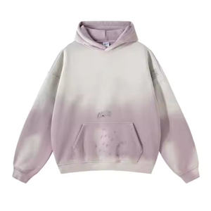 เสื้อฮู้ดดี้ผู้ชายทรงปกติ ผ้าโพลีเอสเตอร์/คอตตอน ระบายอากาศได้ดี สีสันปรับแต่งได้ สไตล์สตรีทแวร์ น้ำหนักมาก ลายเรียบ ขายส่ง - Product Image 2
