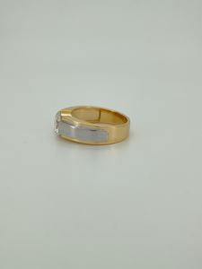 Yellow Gold Round Brilliant Cut Diamond Engagement <b>Ring</b> Women's Classic Style G Color Natural Stone - Product Image 2