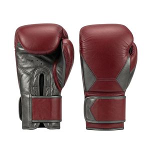 Silk Screen Printing Maroon Burgundy Boxing Gloves Professional Leather Breathable High Impact Protection Sports Gear - Product Image 1