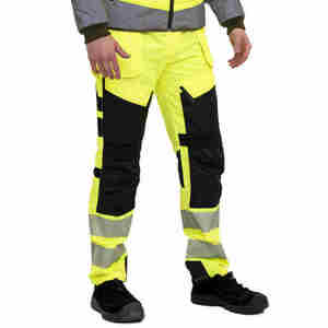 High Visibility Workwear Trousers Water-Proof Oil-Resistant OEM <b>Road</b> Safety Reflective Pant Customizable - Product Image 1