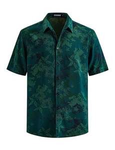 Chemise homme à manches courtes, imprimé floral tropical, décontractée, boutonnée, colorée, pour l'été, plage - Product Image 2