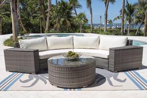 Juego de Sofás Curvos Modernos de Lujo para Exteriores, Muebles de Ratán PE Premium para Jardín, Piscina, Villa y Patio - Product Image 3